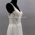 Luxury Back Hollow Out Bridal Gown Sweet Lace bridal dress flowers